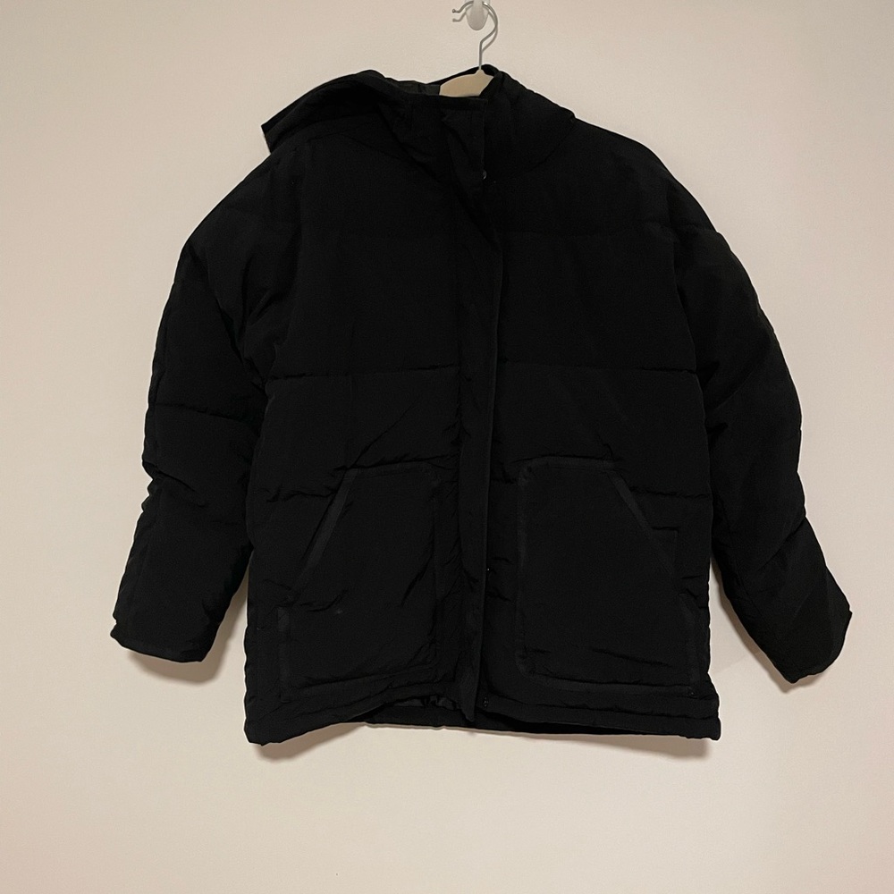 Madewell black puffer jacket